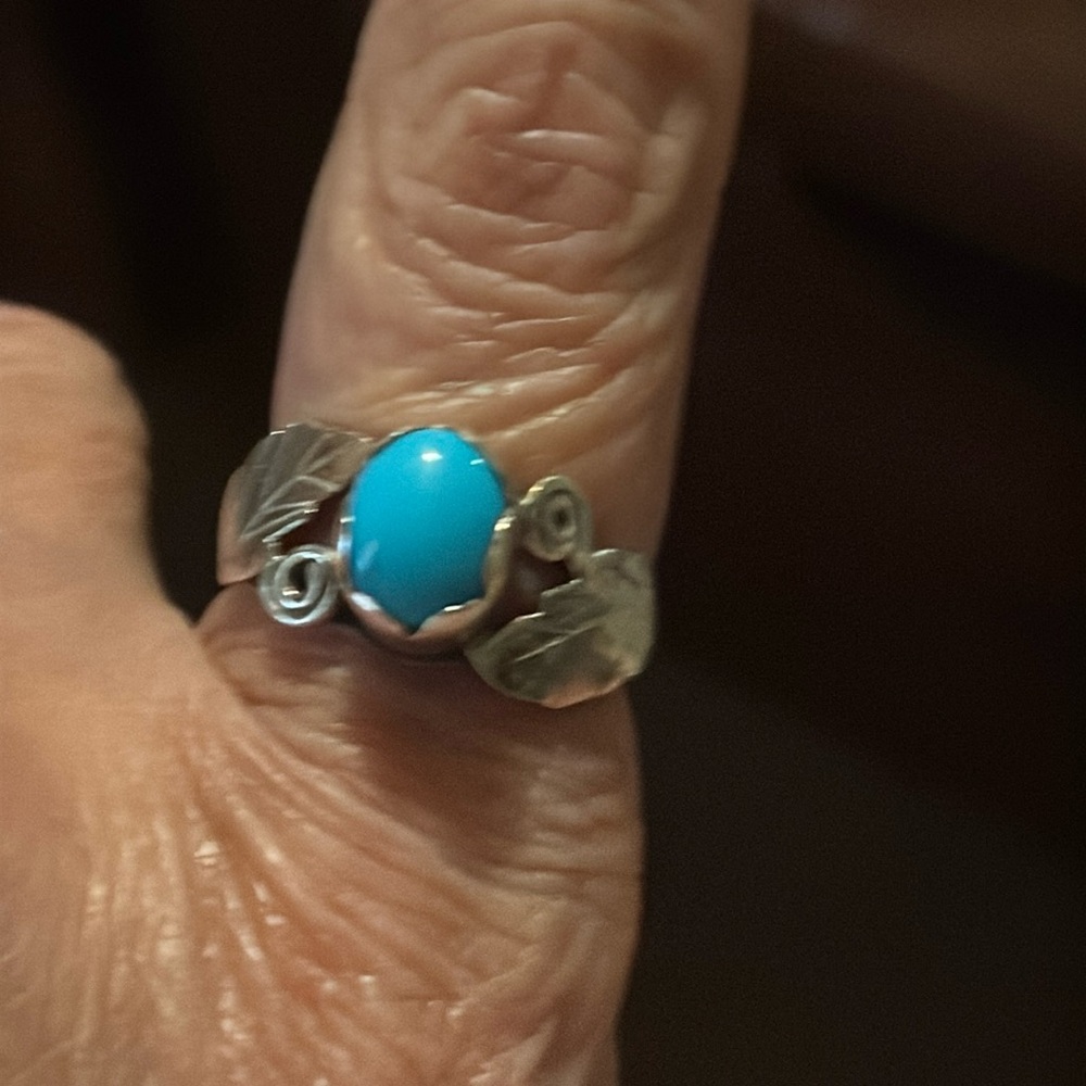 Native sleeping beauty turquoise in 925 sterling